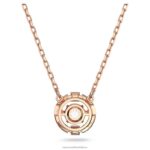šumivý tanečný náhrdelník okrúhly výbrus, biely, pozlátený ružovým zlatom B8ZNT21 Swarovski šperky - Image 4