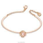 šumivý tanečný náramok ďatelina, ružová, pozlátená ružovým zlatom B8ZNT643 Swarovski šperky - Image 3