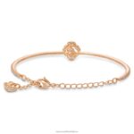 šumivý tanečný náramok ďatelina, ružová, pozlátená ružovým zlatom B8ZNT643 Swarovski šperky - Image 4
