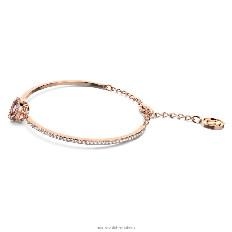 šumivý tanečný náramok okrúhly strih, fialová, pozlátená ružovým zlatom B8ZNT636 Swarovski šperky - Image 4