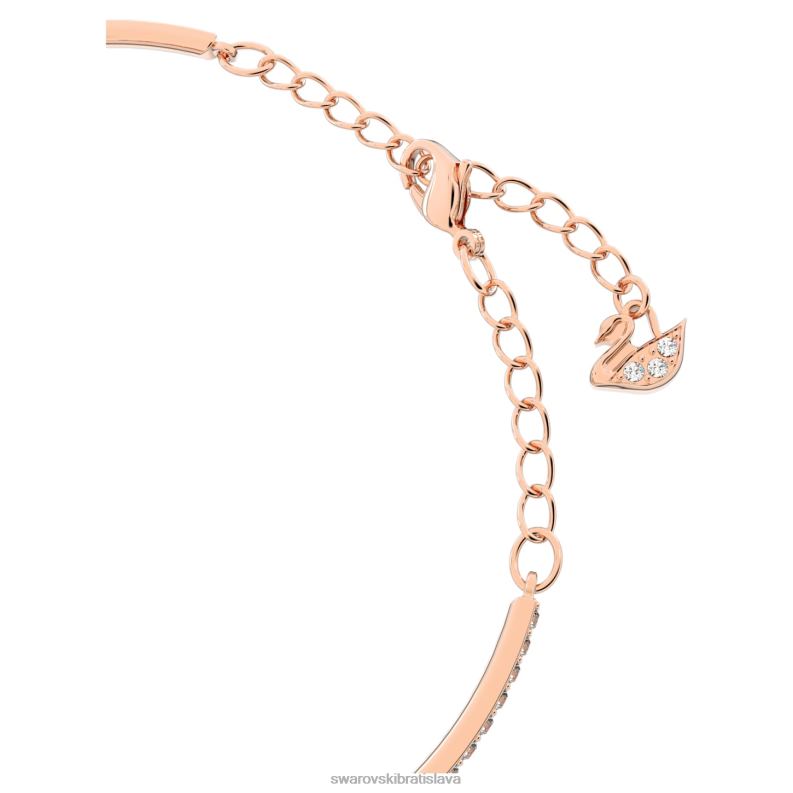 šumivý tanečný náramok okrúhly strih, oválny tvar, červená, pozlátená ružovým zlatom B8ZNT647 Swarovski šperky - Image 4