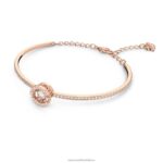 šumivý tanečný náramok okrúhly výbrus, biely, pozlátený ružovým zlatom B8ZNT483 Swarovski šperky - Image 3
