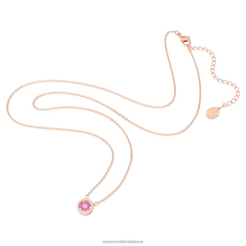 šumivý tanečný prívesok okrúhly strih, fialová, pozlátená ružovým zlatom B8ZNT295 Swarovski šperky - Image 3