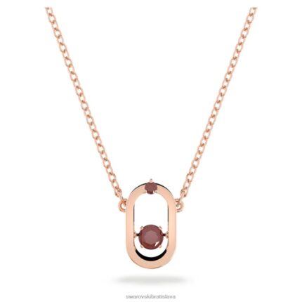 šumivý tanečný prívesok okrúhly strih, oválny tvar, červená, pozlátená ružovým zlatom B8ZNT131 Swarovski šperky