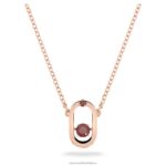šumivý tanečný prívesok okrúhly strih, oválny tvar, červená, pozlátená ružovým zlatom B8ZNT156 Swarovski šperky