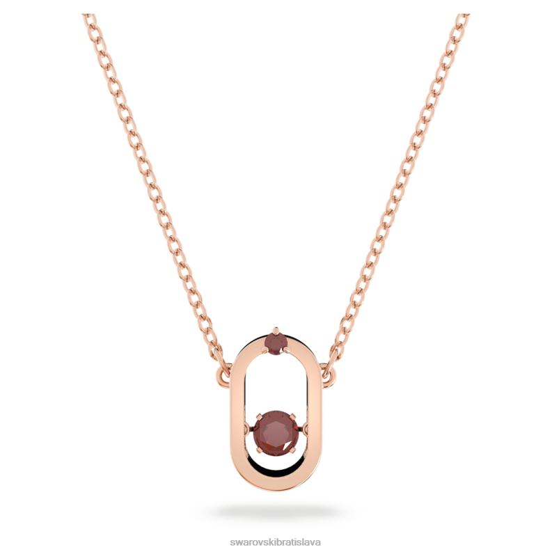sumivy_tanecny_privesok_okruhly_strih_ovalny_tvar_cervena_pozlatena_ruzovym_zlatom_b8znt156_swarovski_sperky.jpg šumivý tanečný prívesok okrúhly strih, oválny tvar, červená, pozlátená ružovým zlatom B8ZNT156 Swarovski šperky - Image 1
