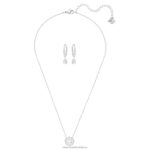 šumivý tanečný set okrúhly výbrus, biely, rhodiovaný B8ZNT413 Swarovski šperky - Image 3