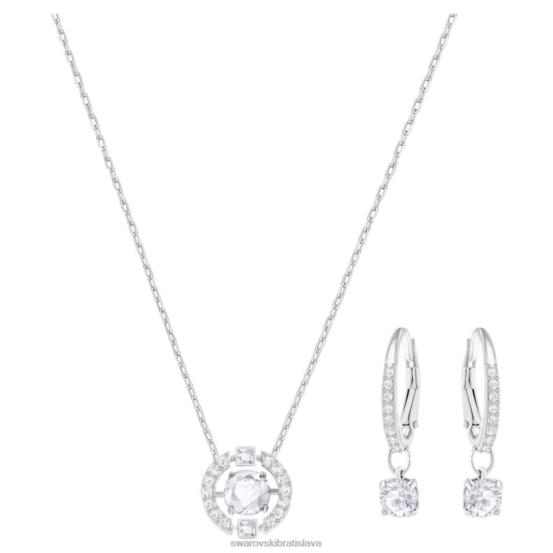 sumivy_tanecny_set_okruhly_vybrus_biely_rhodiovany_b8znt413_swarovski_sperky.jpg šumivý tanečný set okrúhly výbrus, biely, rhodiovaný B8ZNT413 Swarovski šperky - Image 1