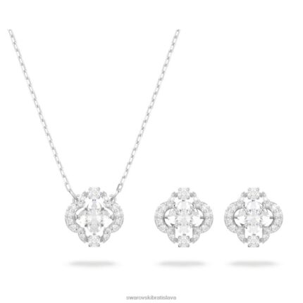 šumivý tanečný set zmiešané rezy, ďatelina, biela, rhodiované B8ZNT389 Swarovski šperky