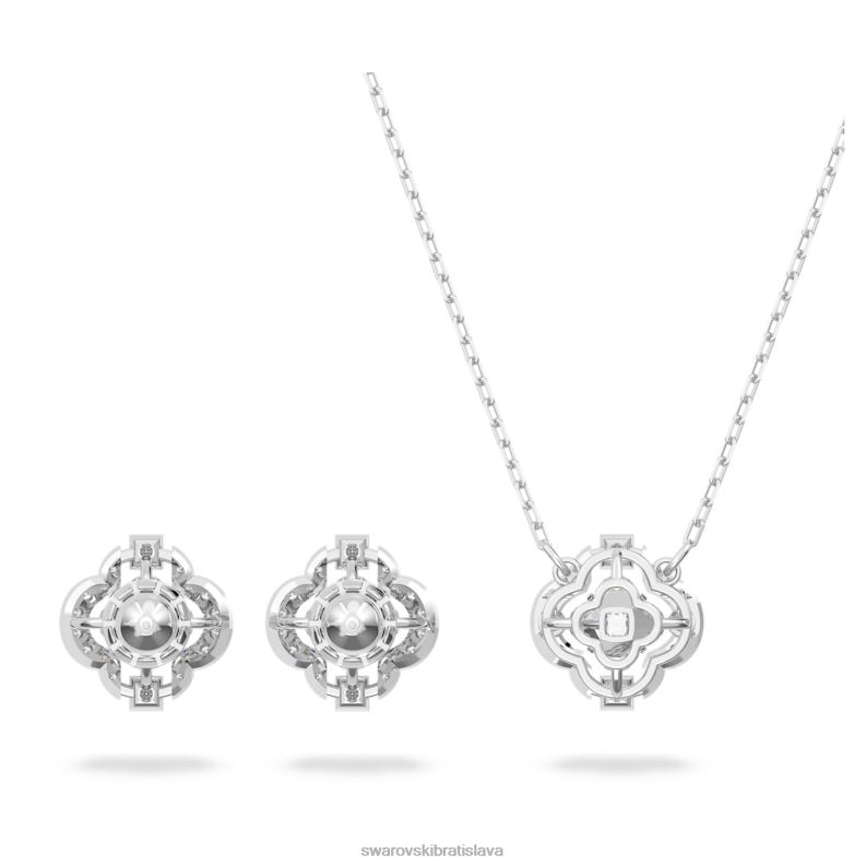 šumivý tanečný set zmiešané rezy, ďatelina, biela, rhodiované B8ZNT415 Swarovski šperky - Image 3