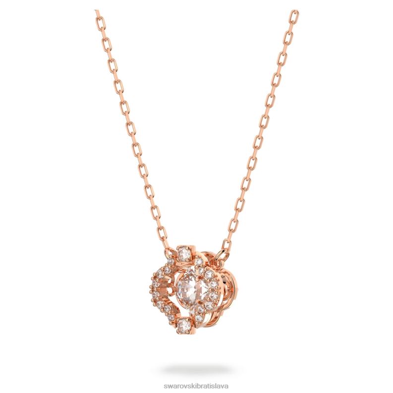 šumivý tanečný set zmiešané strihy, ďatelina, biela, pozlátené ružovým zlatom B8ZNT416 Swarovski šperky - Image 5