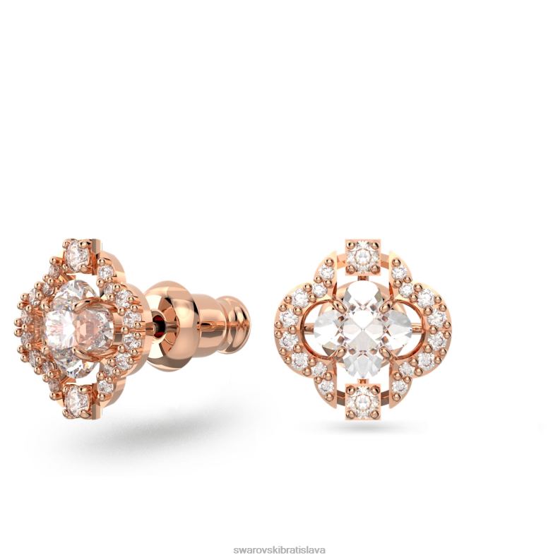 šumivý tanečný set zmiešané strihy, ďatelina, biela, pozlátené ružovým zlatom B8ZNT416 Swarovski šperky - Image 6