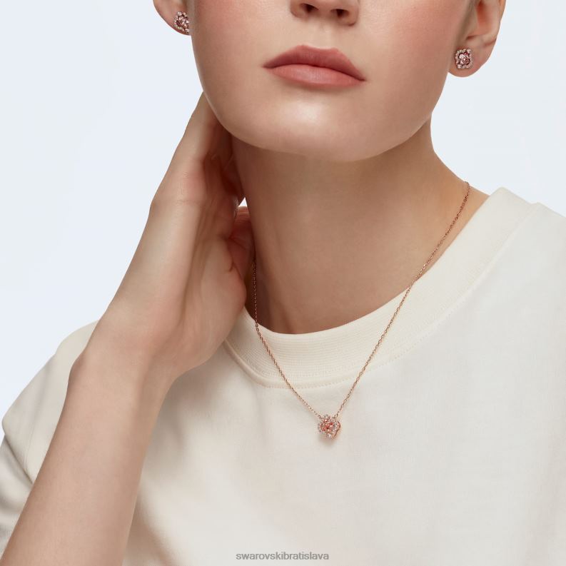 šumivý tanečný set zmiešané strihy, ďatelina, ružové, pozlátené ružovým zlatom B8ZNT390 Swarovski šperky - Image 2