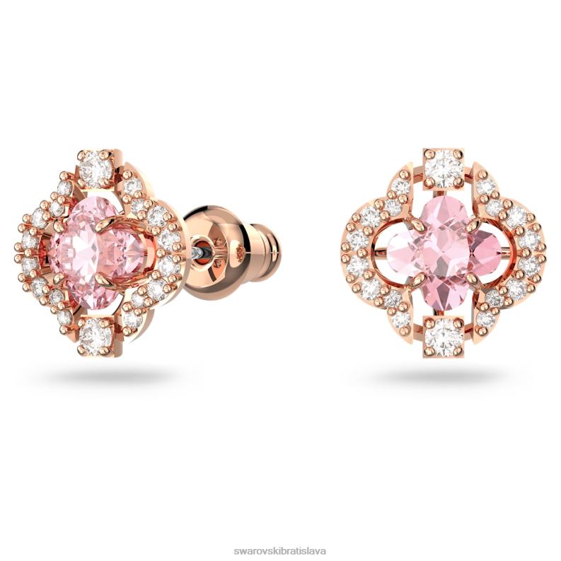 šumivý tanečný set zmiešané strihy, ďatelina, ružové, pozlátené ružovým zlatom B8ZNT390 Swarovski šperky - Image 4