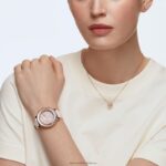 šumivý tanečný set zmiešané strihy, ďatelina, ružové, pozlátené ružovým zlatom B8ZNT390 Swarovski šperky - Image 5
