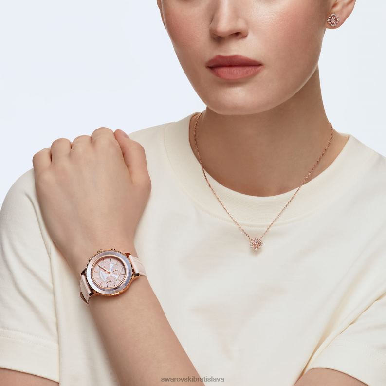 šumivý tanečný set zmiešané strihy, ďatelina, ružové, pozlátené ružovým zlatom B8ZNT390 Swarovski šperky - Image 5
