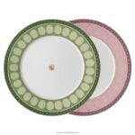 súprava signum tanierov porcelán, viacfarebný B8ZNT1726 Swarovski dekorácie