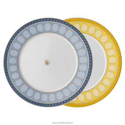 súprava signum tanierov porcelán, viacfarebný B8ZNT1736 Swarovski dekorácie