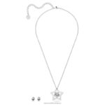 súprava stella zmiešané rezy, hviezdicové, biele, rhodiované B8ZNT405 Swarovski šperky - Image 5