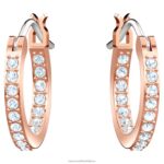 symbolické kruhové náušnice zlé oko, modré, pozlátené ružovým zlatom B8ZNT758 Swarovski šperky - Image 4