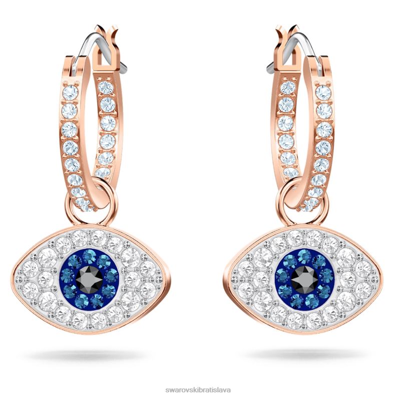 symbolicke_kruhove_nausnice_zle_oko_modre_pozlatene_ruzovym_zlatom_b8znt758_swarovski_sperky.jpg symbolické kruhové náušnice zlé oko, modré, pozlátené ružovým zlatom B8ZNT758 Swarovski šperky - Image 1