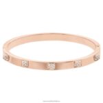 taktický náramok povrchová úprava biela, ružové zlato B8ZNT594 Swarovski šperky