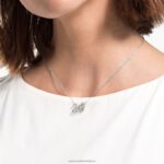 tanečný náhrdelník labuť labuť, biela, rhodiovaná B8ZNT79 Swarovski šperky - Image 2