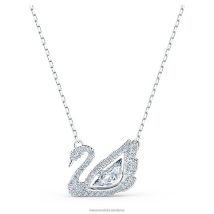 tanečný náhrdelník labuť labuť, biela, rhodiovaná B8ZNT79 Swarovski šperky