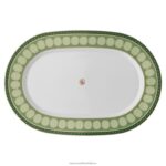 tanierový tanier signum porcelán, zelená B8ZNT1734 Swarovski dekorácie