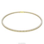 tenisový luxusný náhrdelník okrúhly výbrus, biely, pozlátený B8ZNT135 Swarovski šperky