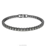 tenisový luxusný náramok okrúhly výbrus, sivý, ruténiový B8ZNT550 Swarovski šperky