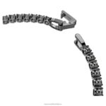 tenisový luxusný náramok okrúhly výbrus, sivý, ruténiový B8ZNT550 Swarovski šperky - Image 4