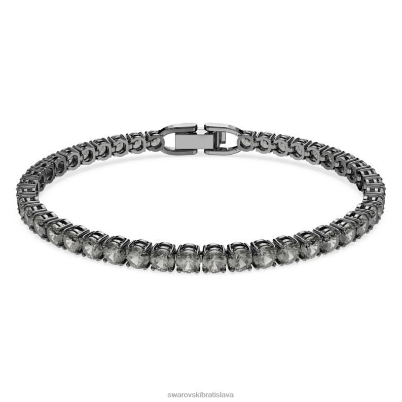 tenisovy_luxusny_naramok_okruhly_vybrus_sivy_ruteniovy_b8znt550_swarovski_sperky.jpg tenisový luxusný náramok okrúhly výbrus, sivý, ruténiový B8ZNT550 Swarovski šperky - Image 1