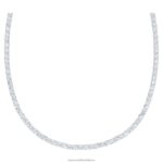 tenisový luxusný set okrúhly výbrus, biely, rhodiovaný B8ZNT412 Swarovski šperky - Image 4