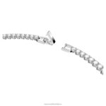tenisový luxusný set okrúhly výbrus, biely, rhodiovaný B8ZNT412 Swarovski šperky - Image 5