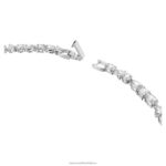 tenisový náhrdelník deluxe v zmiešané rezy, biele, rhodiované B8ZNT60 Swarovski šperky - Image 4
