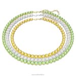 tenisový náhrdelník matrix okrúhly strih, viacfarebný, povrchová úprava zmiešaný kov B8ZNT140 Swarovski šperky