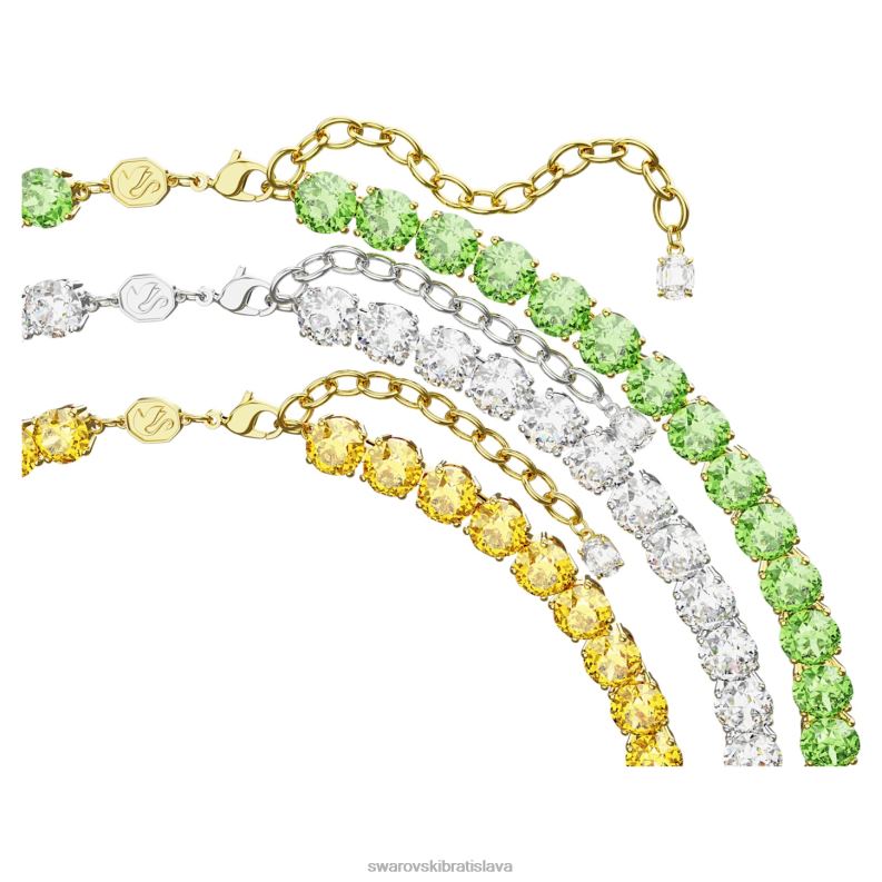 tenisový náhrdelník matrix okrúhly strih, viacfarebný, povrchová úprava zmiešaný kov B8ZNT140 Swarovski šperky - Image 4