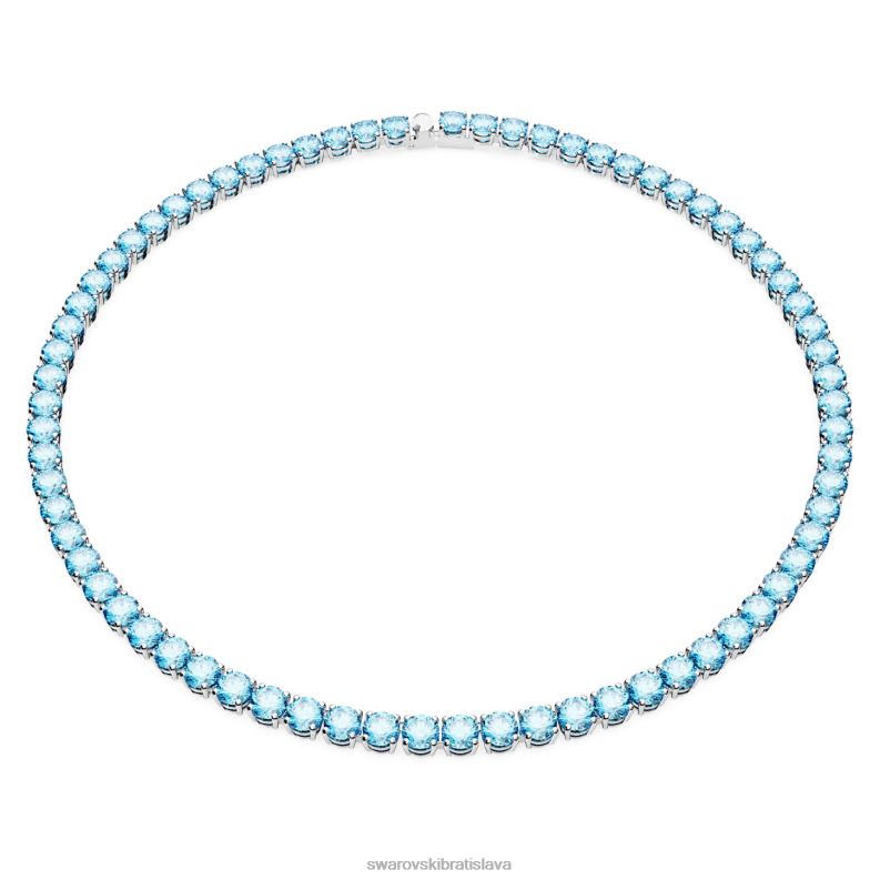 tenisovy_nahrdelnik_matrix_okruhly_vybrus_modra_rhodiovana_b8znt7_swarovski_sperky.jpg tenisový náhrdelník matrix okrúhly výbrus, modrá, rhodiovaná B8ZNT7 Swarovski šperky - Image 1