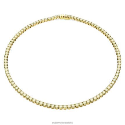 tenisový náhrdelník matrix okrúhly výbrus, žltý, pozlátený B8ZNT30 Swarovski šperky
