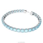 tenisový náramok matrix okrúhly výbrus, modrá, rhodiovaná B8ZNT543 Swarovski šperky - Image 2