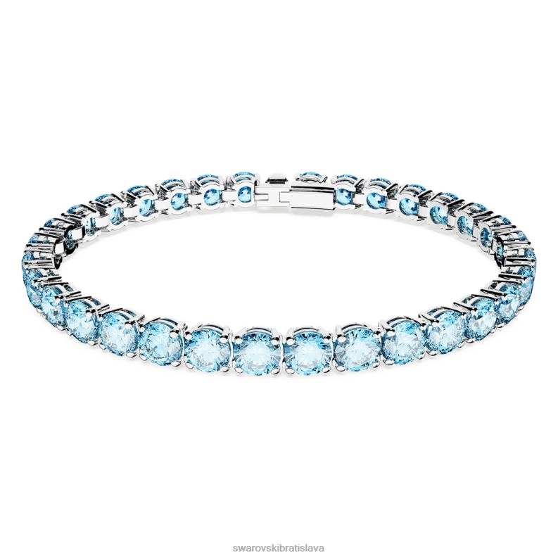 tenisovy_naramok_matrix_okruhly_vybrus_modra_rhodiovana_b8znt543_swarovski_sperky.jpg tenisový náramok matrix okrúhly výbrus, modrá, rhodiovaná B8ZNT543 Swarovski šperky - Image 1