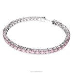 tenisový náramok matrix okrúhly výbrus, ružová, rhodiovaná B8ZNT554 Swarovski šperky - Image 3