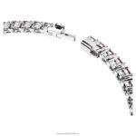 tenisový náramok matrix okrúhly výbrus, ružová, rhodiovaná B8ZNT554 Swarovski šperky - Image 4