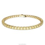 tenisový náramok matrix okrúhly výbrus, žltý, pozlátený B8ZNT561 Swarovski šperky
