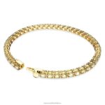 tenisový náramok matrix okrúhly výbrus, žltý, pozlátený B8ZNT561 Swarovski šperky - Image 5