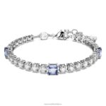 tenisový náramok matrix zmiešané rezy, modrá, rhodiované B8ZNT576 Swarovski šperky