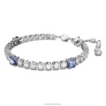 tenisový náramok matrix zmiešané rezy, modrá, rhodiované B8ZNT576 Swarovski šperky - Image 3