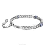 tenisový náramok matrix zmiešané rezy, modrá, rhodiované B8ZNT576 Swarovski šperky - Image 5