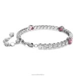 tenisový náramok matrix zmiešané rezy, ružové, rhodiované B8ZNT578 Swarovski šperky - Image 5
